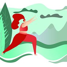 Relaxing in nature. Vector Illustration project by mydee77 - 08.10.2020