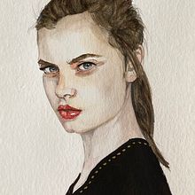 Llámame Coco. Portrait Drawing, and Watercolor Painting project by Eva María Marcos - 08.10.2020