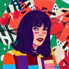 Anna Karina. Traditional illustration, and Botanical Illustration project by Oscar Donado - 04.22.2020
