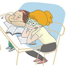 Ilustración didáctica. Un día en la vida de una niña.. Een project van  Tekening, Traditionele illustratie, Digitale illustratie y Kinderillustratie van Marina Muñoz García - 11.08.2019