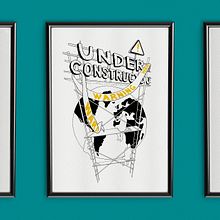 Under construction. Un proyecto de Arte urbano, Decoración de interiores, Dibujo, Dibujo artístico, Dibujo realista, H, lettering, Ilustración tradicional y Lettering de María José Andúgar - 12.08.2020