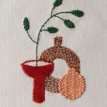 Jarrones aguja Kantan. Projekt z dziedziny  Haft użytkownika Koral Antolín Maillo - 12.08.2020