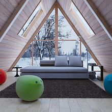 Render buhardilla casa de madera. Un proyecto de 3D, Arquitectura interior, Diseño 3D, Diseño de interiores e Infografía de Ferran Aguilera Mas - 12.08.2020