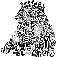Mi Proyecto del curso: Retrato tipográfico Tahlia Maria la del Barrio. Drawing, T, pograph, and Design project by Andrea Tello - 08.12.2020