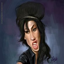 Caricatura digital de Amy Winehouse. Digital Drawing project by Claudio Zagari - 08.12.2020