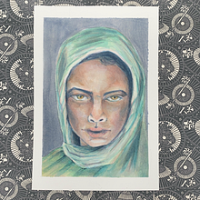 Retrato artístico en acuarela. Un proyecto de Bellas Artes, Bocetado, Dibujo artístico, Ilustración tradicional, Pintura a la acuarela y Teoría del color de Delmy Alvarenga - 13.08.2020