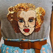 Meu projeto do curso: Retratos bordados com pedrarias. Fashion Design project by Liz Castaman Somavilla - 08.13.2020