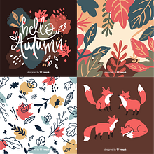 Autumn & Winter vector illustration resources for Freepik. Un proyecto de Ilustración tradicional, Ilustración digital, Ilustración infantil, Ilustración vectorial, Lettering y Lettering digital de Alinailustra - 13.08.2019