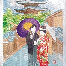 Mi Proyecto del curso: Ilustración en acuarela con influencia japonesa. Un proyecto de Ilustración tradicional de mocariz - 14.08.2020