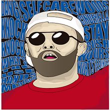 Mac Miller (cartel tipográfico). Concept Art, and Digital Drawing project by Donnet Arzate - 08.14.2020