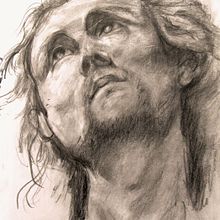 Estudio de la cabeza de San Juan Evangelista. Fine Arts, Pencil Drawing, Figure Drawing, Artistic Drawing, and Portrait Drawing project by Juan Morales - 08.14.2020