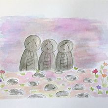 Pequeños Budas. Watercolor Painting project by Beatriz Garcia - 08.14.2020
