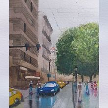 Mi Proyecto del curso: Paisajes urbanos en acuarela suelo húmedo. Watercolor Painting, Fine Arts, and Architectural Illustration project by acuevas123 - 08.14.2020