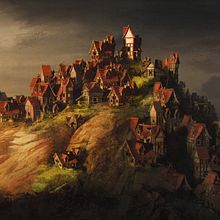 Village in the sky. Cinema, Vídeo e TV, Concept Art, Direção de arte, 3D Design, Ilustração tradicional, e Videogames projeto de Daniel Catalina - 15.08.2018