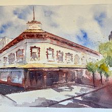 My project in Architectural Sketching with Watercolor and Ink course. Watercolor Painting project by s_design_mg - 08.15.2020