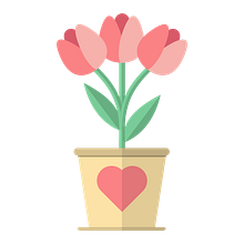 Tulipanes flat-design. Traditional illustration project by bhombogdan - 05.12.2019