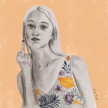 Mi Proyecto del curso: Retrato con lápiz, técnicas de color y Photoshop. Traditional illustration project by Ruth Marbé - 08.15.2020