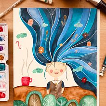 Mi Proyecto del curso: Ilustración artística: dibuja tu imaginario. Artistic Drawing project by Elizabeth Samaniego - 10.04.2020