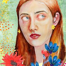 Mein Kursprojekt: Illustriertes Porträt mit Aquarell. Watercolor Painting, and Design project by Gabriele Dreßler - 08.16.2020