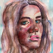 My project in Artistic Portrait with Watercolours course with Ale Casanova. Un projet de Dessin artistique de Nathalie Titterton - 16.08.2020