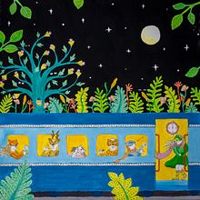 Viaje de Medianoche. Traditional illustration, Acr, and lic Painting project by Sambhavi Bhagi - 08.16.2020