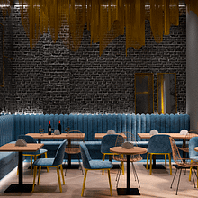 Restaurant Ein Projekt aus dem Bereich 3D, Architektur, Innenarchitektur, Dekoration von Innenräumen, 3-D-Design und 3-D-Modellierung von Jonatan Siria Sanchez - 14.04.2020