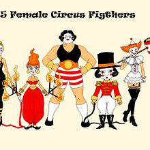 My 5 Female Circus Fighters! . Un progetto di Character design di franciscojmendez76 - 18.08.2020