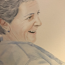 RETRATO EN ACUARELA- MUJER SONRIENDO. Een project van Aquarelschilderen van Carolina Salazar Rincón - 09.08.2020