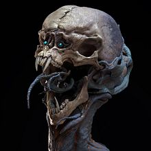 Alien Skull. 3D, 3D Design, and 3D Modeling project by Juan Novelletto - 08.19.2020