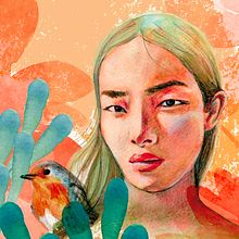 Mi Proyecto del curso: Retrato ilustrado en acuarela. Traditional illustration project by Sandra + - 12.06.2020