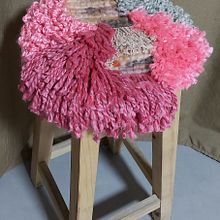 Mi Proyecto del curso:Funda circular para banqueta . Artesanato projeto de María Cecilia Soldini - 20.08.2020