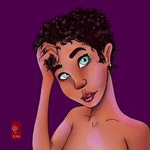 Meu projeto do curso: Retrato de personagens femininas com Procreate. Digital Illustration project by Anderson - 08.20.2020