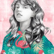 Meu projeto do curso: Retrato com lápis, técnicas de cor e Photoshop. Un proyecto de Bellas Artes, Creatividad, Dibujo, Dibujo a lápiz, Dibujo artístico, Dibujo de Retrato, Dibujo realista, Diseño, Diseño de moda, Ilustración tradicional, Ilustración con tinta, Pintura y Pintura acrílica de Jéssica Correia - 21.08.2020