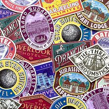 Bon Voyage - Vintage Hotel Stickers. Un proyecto de Diseño gráfico, H, lettering, Ilustración tradicional y Lettering de João Neves - 21.08.2020