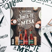 Sagres Bohemia - Junta-te à Mesa. Un proyecto de H, lettering, Ilustración tradicional y Lettering de João Neves - 21.08.2020