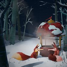 At the Watering Hole. Character Design, Children's Illustration, Creativit, Design, Digital Drawing, Digital Illustration, Digital Painting, Drawing, Traditional illustration, Narrative, Painting, Stor, telling, and Vector Illustration project by Terri Lemire-Wilson - 08.23.2020