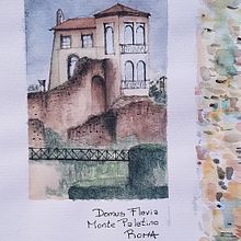 Domus Flavia, Monte Palatino, Roma. Watercolor Painting project by Pablo Lozano - 08.24.2020