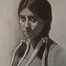 Retrato de dama peruana. Mi Proyecto del curso: Retrato realista con lápiz de grafito. Projekt z dziedziny  Sztuki piękne użytkownika Armando Requena - 24.08.2020