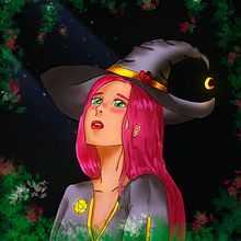 Little Witch  . Kaligrafi, Desain Karakter & Ilustrasi Digital proyek oleh Cristóbal Astoreca - 08.24.2020