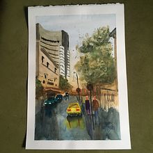  Bucharest, Batistei Street. Een project van Aquarelschilderen van Sorin Vintzeanu - 24.08.2020
