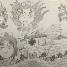 Proyecto del Curso: Creacion de Personaje Cartoon; La Enfermera Vaxy Care. Sketching, Collage, Drawing, and Pencil Drawing project by Rodrigo Madrid Fuentes - 08.25.2020