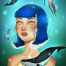 Meu projeto do curso: Retrato digital no Photoshop com um toque de fantasia. Un projet de Illustration traditionnelle , et Peinture numérique de isacarmelita24 - 25.08.2020