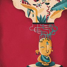 LA MENTE CREA LA REALIDAD. Projekt z dziedziny Trad, c, jna ilustracja, Ilustracja c i frowa użytkownika kosmonautaa - 25.08.2020