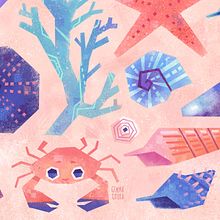 By the Sea. Children's Illustration, Digital Illustration, and Traditional illustration project by Gemma Gould - 08.01.2020
