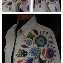 Mi Proyecto del curso: Diseño de moda: pintura y bordado sobre prendas. Projekt z dziedziny Projektowanie mod użytkownika Andrea Serna Mendez - 26.08.2020