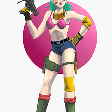 Bulma - Dragon Ball. Digital Drawing project by Miguel Ángel Martín Fernández - 08.26.2020