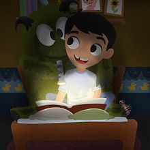 Hay un mounstro debajo de mi cama. Children's Illustration project by Juan Pablo Obando Garcia - 09.14.2020