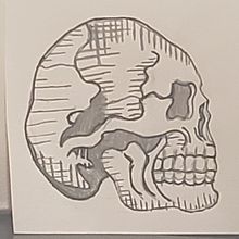 Orange skull hatching. Un progetto di Design di tatuaggi di Jan Colon - 26.08.2020