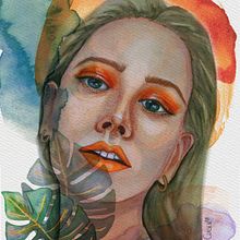 Mi Proyecto del curso: Retrato ilustrado en acuarela . Un proyecto de Ilustración tradicional de Mile Clasen - 26.08.2020