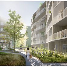 Competition, residential area in Karlstad, Sweden.. Architectural Illustration project by Hanna Wernersson - 08.26.2020